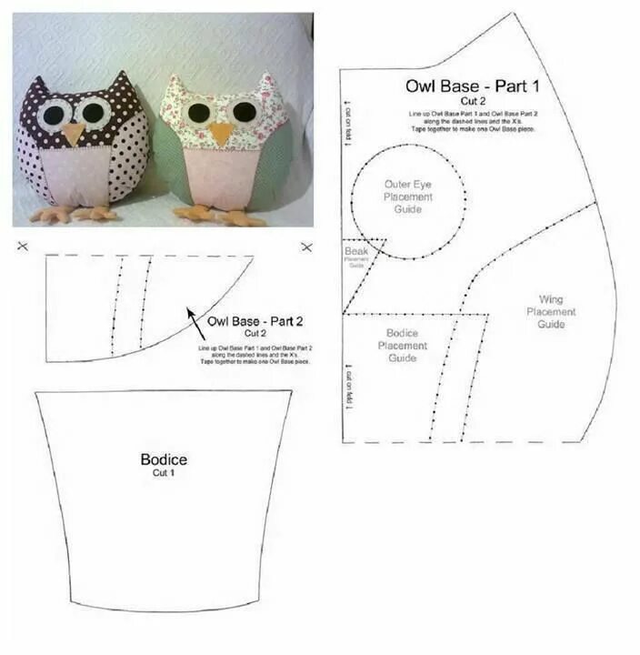 Подушка совушка своими руками с выкройкой CORUJAS Owl sewing patterns, Owl sewing, Owl crafts