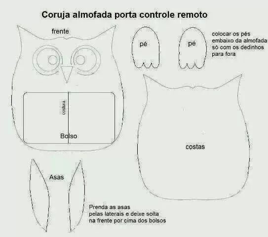 Подушка совушка своими руками с выкройкой Almofada de coruja, Corujas de tecido, Molde de coruja