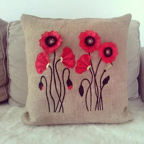 Подушка своими руками для декора в подарок Pin on handmade pillow-bed cover Primitive pillows, Applique pillows, Felt pillo