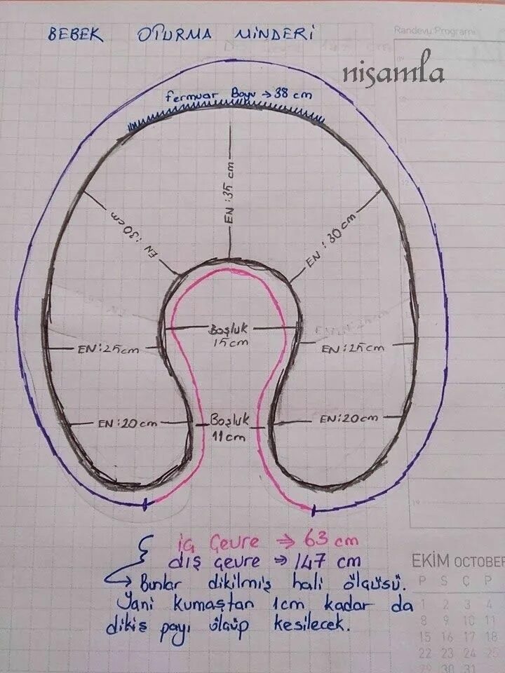 Подушка выкройка схема Nur adlı kullanıcının mefruşat panosundaki Pin Emzirme, Baby knitting patterns, 
