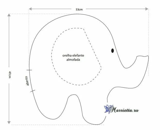 Подушка выкройка схема Как сшить мягкого слоника своими руками, где найти выкройки? Сшить чучела животн