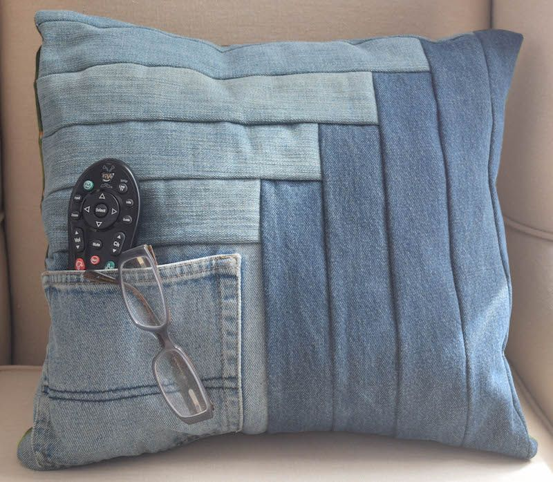 Подушки из джинс фото Very Funky and Fancy Comfortable Pillow Design Ideas - Live Enhanced Denim quilt