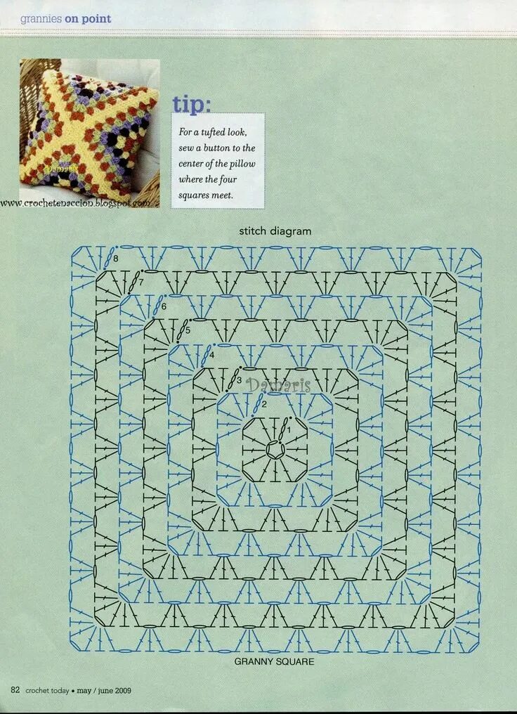 Подушки крючком со схемами простые и красивые Подборка вязаных подушек. Интересные идеи. Sewing a button, Granny square, Stitc