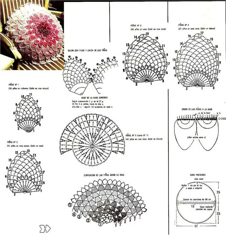 Подушки своими руками крючком схемы Подушка цветок крючком схема. Декоративная подушка крючком схемы Crochet pillow,