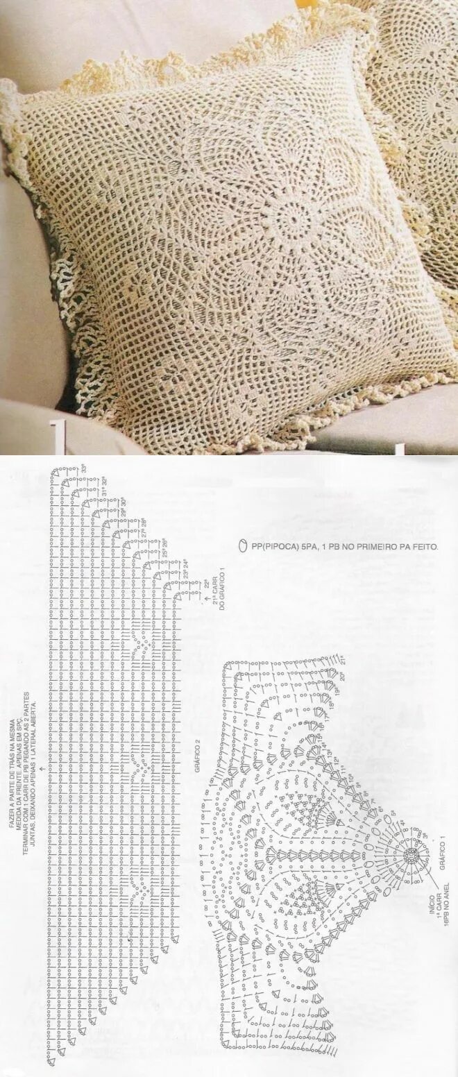 Подушки связать крючком схемы описание вязание, шитьё, вышивка, рукоделие Красивые работы крючком, Филейная вышивка, Ид