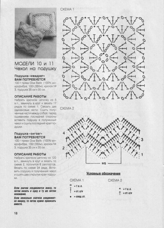 Подушки вязанные крючком со схемами Подушки - Yandex.Disk Вязание для дома, Подушки, Связанные крючком топы