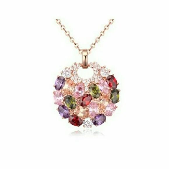 Подвески с камнями фото PEACOCK CRYSTAL NECKLACE Boutique Glass pendant jewelry, Drop pendant necklace, 