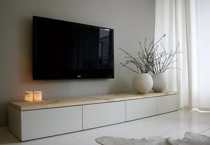 Подвесная тумба в интерьере гостиной unidad de corta IKEA Besta en un piso pero con madera de la mesa Living room dec