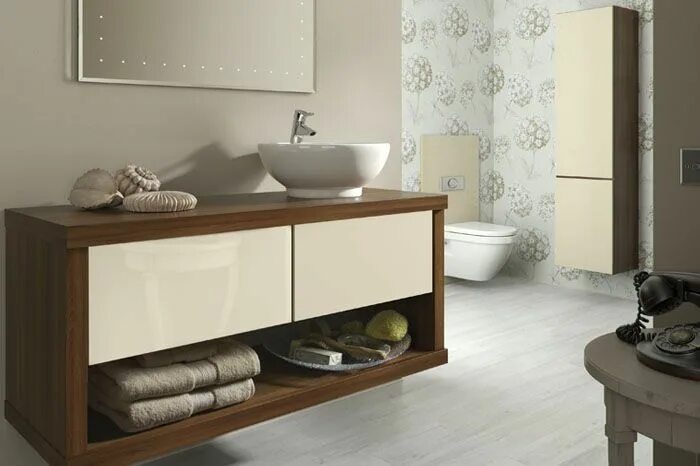 Подвесная тумба в интерьере ванной www.lifestylekitchensandbathrooms.co.uk Spool furniture, Cube drawers, Californi