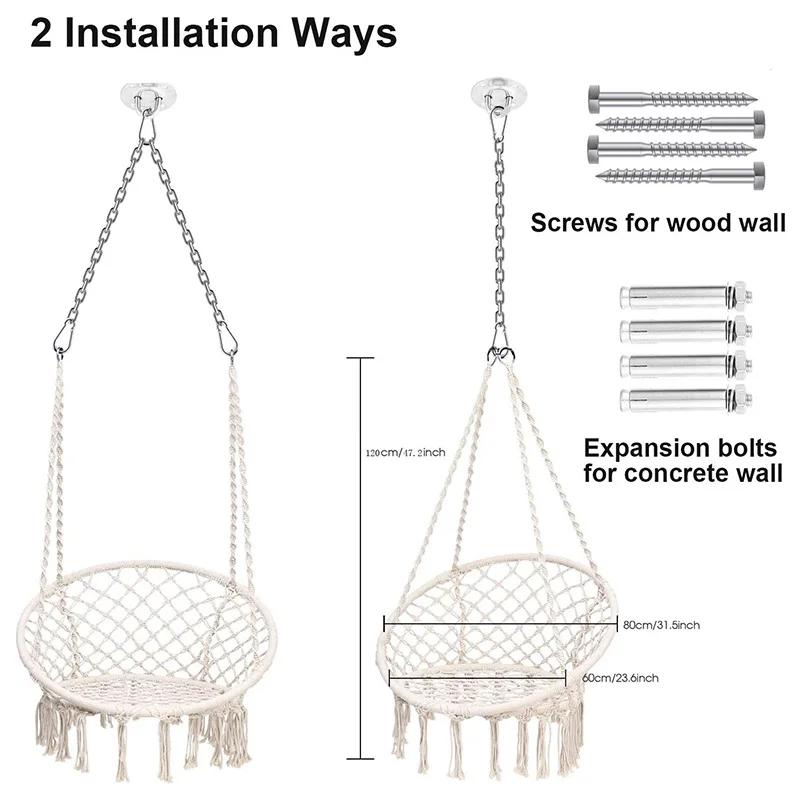 Подвесное кресло своими руками схема плетения Outdoor Camping Cotton Rope Macrame Hanging Swing Chair - Buy Hanging Swing Chai