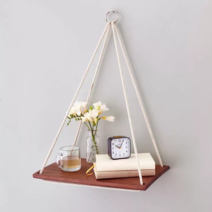 Подвесной декор для дома Hanging Side Table Hanging Shelf, Space-Saving Furniture in 2020 Diy hanging she