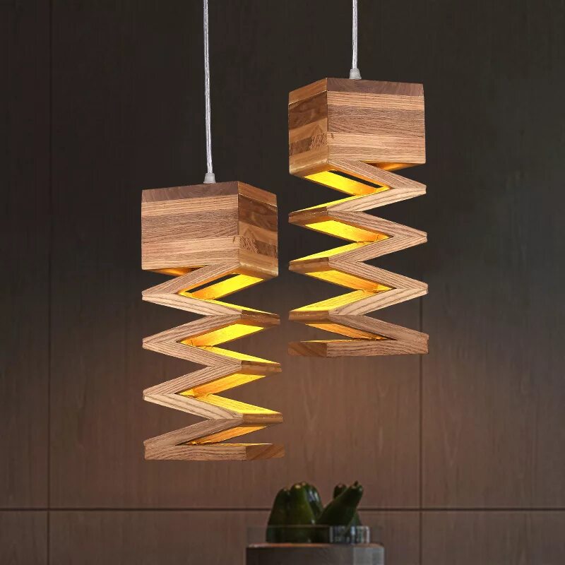Подвесной деревянный светильник своими руками Art Deco Meteor Rain Wooden Pendant Light For Home Decoration Modern Hotel Room 