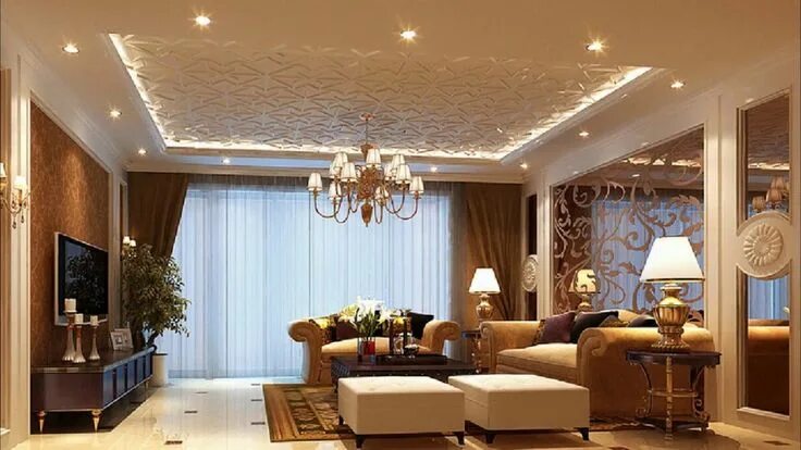 Подвесные потолки фото залы Натяжные потолки в гостиной Interior design apartment living room, Interior desi