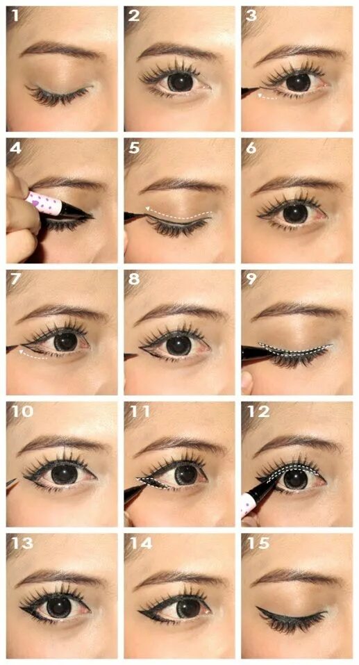 Подводка глаз пошагово фото How to Apply Eyeliner Perfectly Chikk.net Romantic eye makeup, How to apply eyel