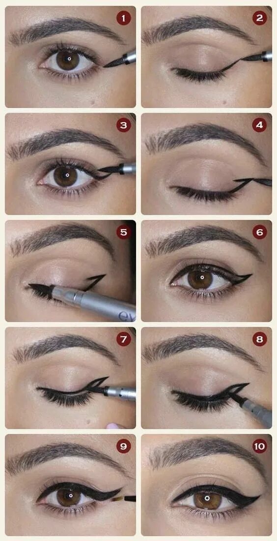 Подводка глаз пошагово фото 21 Easy Eyeliner Hacks Everyone Should Try Winged eyeliner makeup, Makeup eyelin