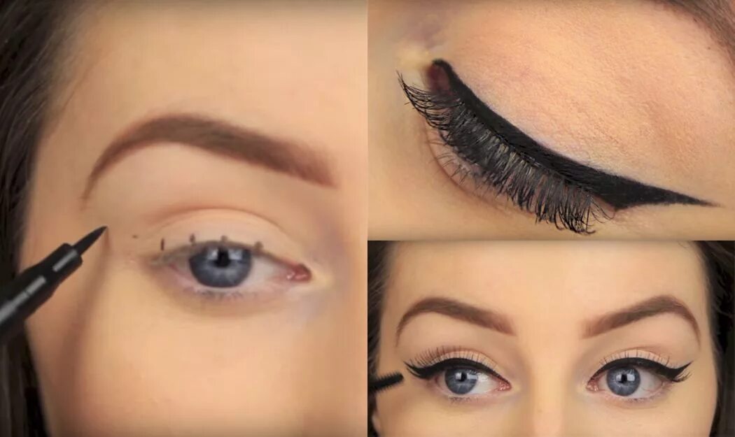 Подводка глаз пошагово фото A Fool-Proof Trick for Creating the Perfect Winged Eyeliner Perfect winged eyeli