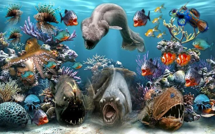 Подводные животные картинки sea creatures Sea Creatures