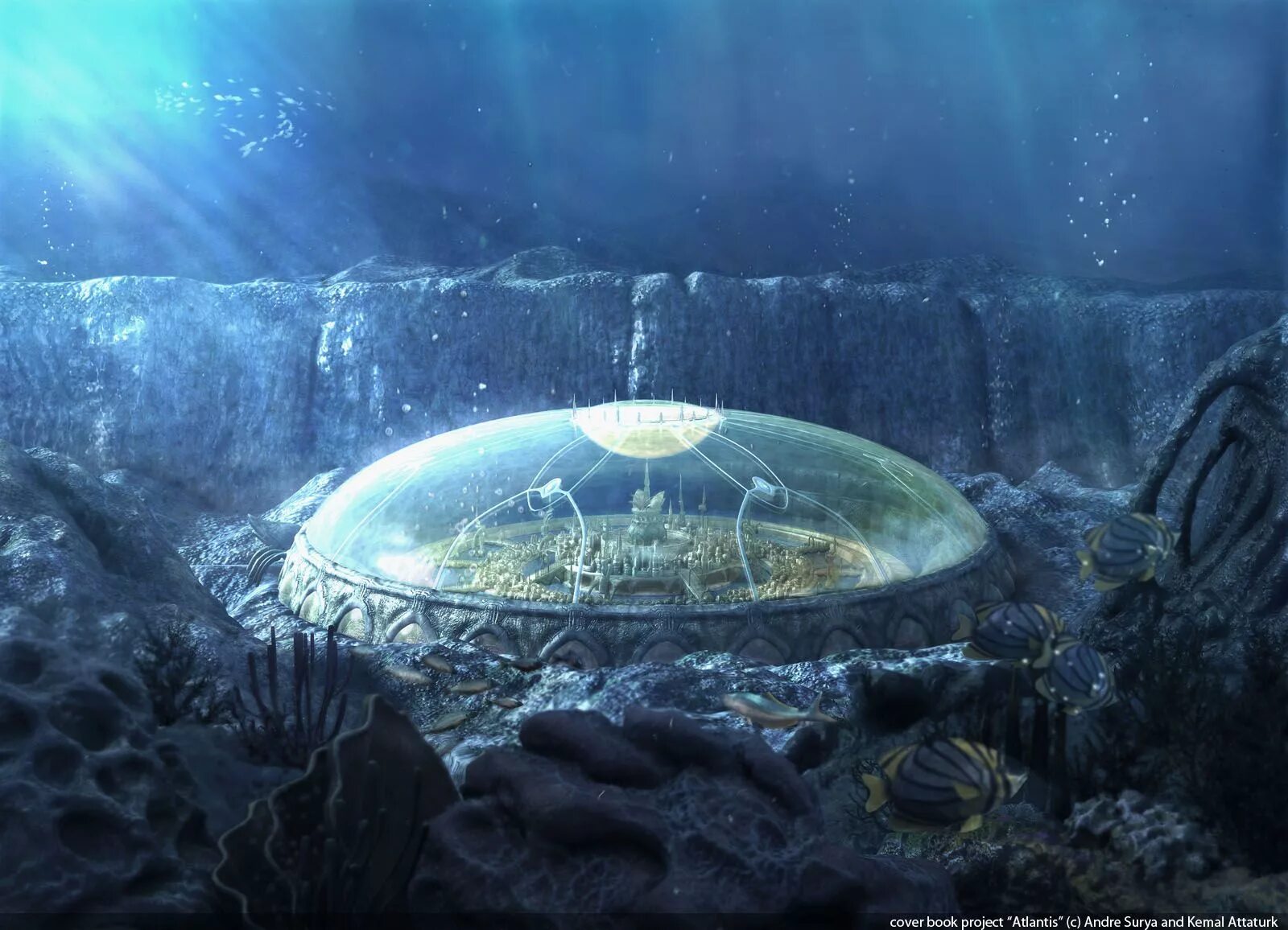 Подводный город как выглядит Underwater city, Lost city of atlantis, Sci fi concept art