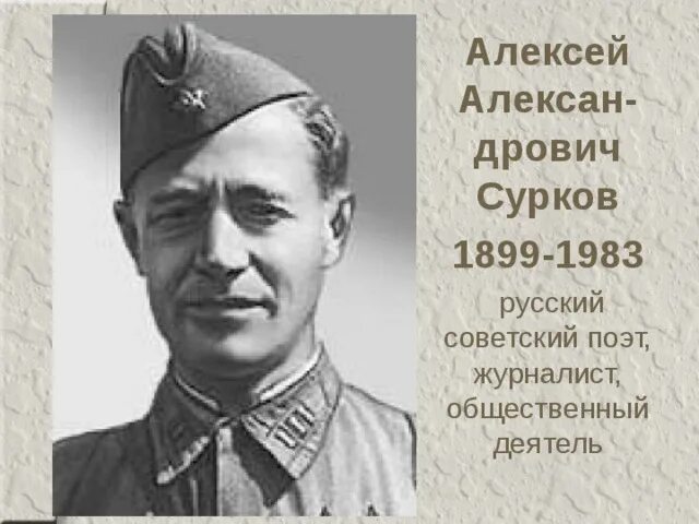 Поэт алексей сурков фото Презентация "Константин Симонов: жизнь и творческий путь"