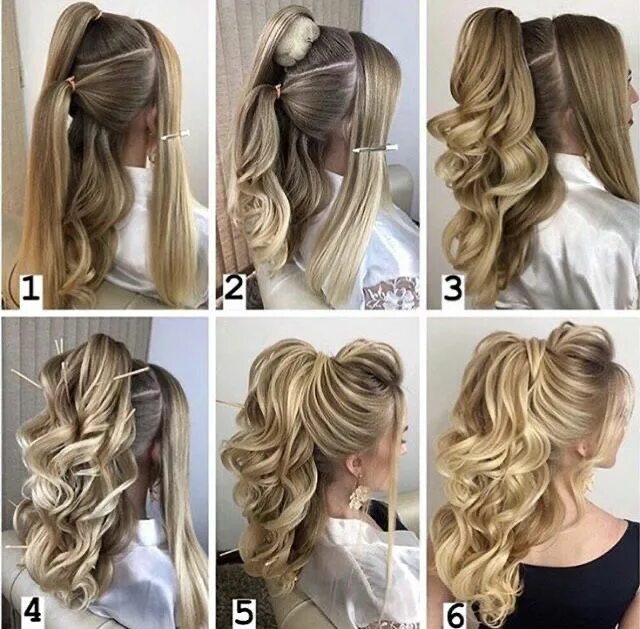 Поэтапная прическа на длинные волосы Pin on Referências - Penteados Hair styles, Hair, Beauty