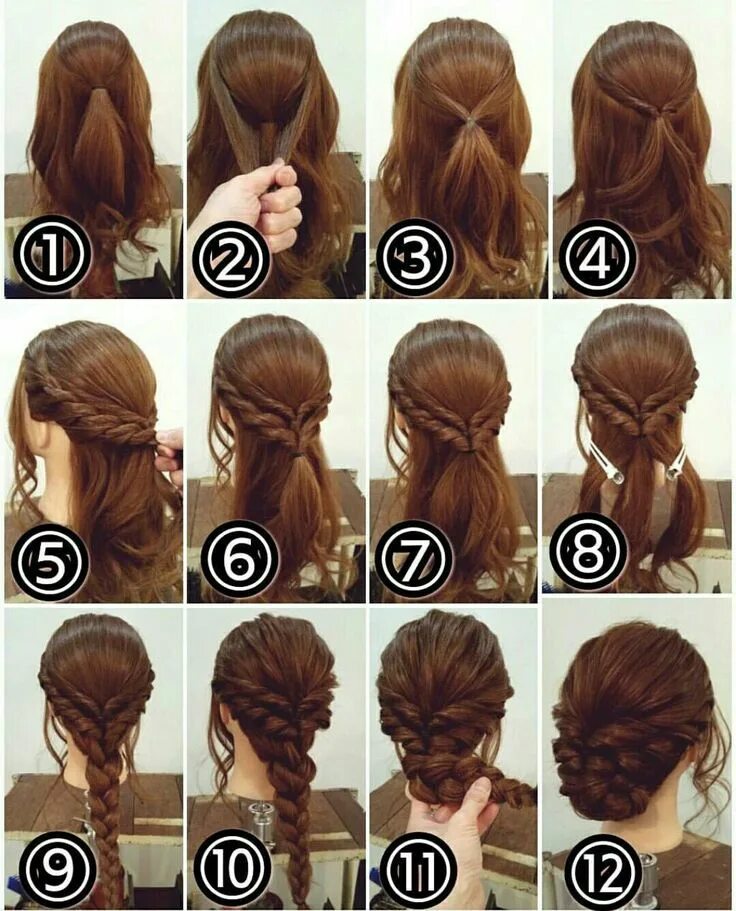 Поэтапные легкие прически на длинные волосы Pin on - Hairstyles - Wedding hairstyles, Pinterest hair, Long hair styles