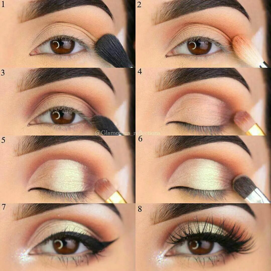 Поэтапный макияж для начинающих пошагово Pinterest @IIIannaIII Eye makeup tips, Eye makeup, Makeup tutorial