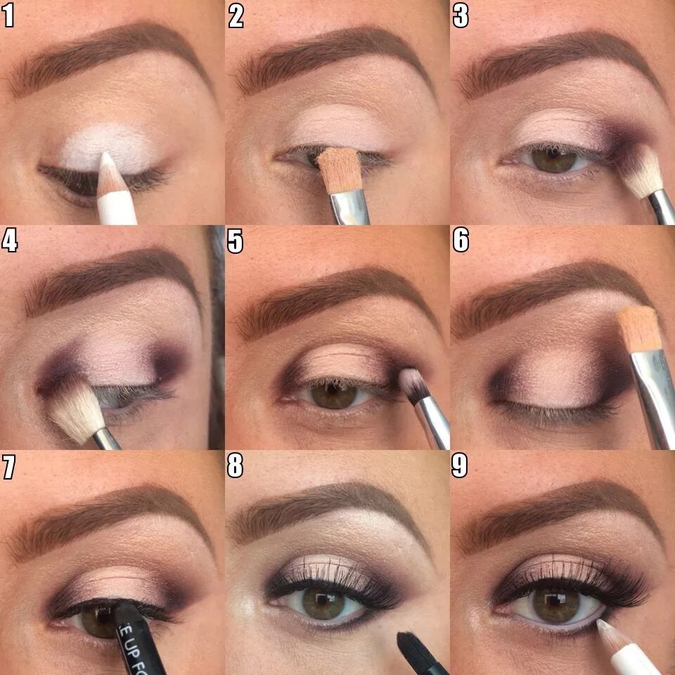 Поэтапный макияж для начинающих пошагово Makeup By Brittany: A Beautiful Bridal Makeup Look Make up augen, Make up braut,