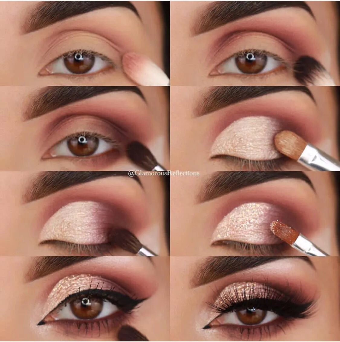 Поэтапный макияж для начинающих пошагово Pin on TUTORIELS ❤ Pinterest makeup, Eye makeup tutorial, Natural smokey eye