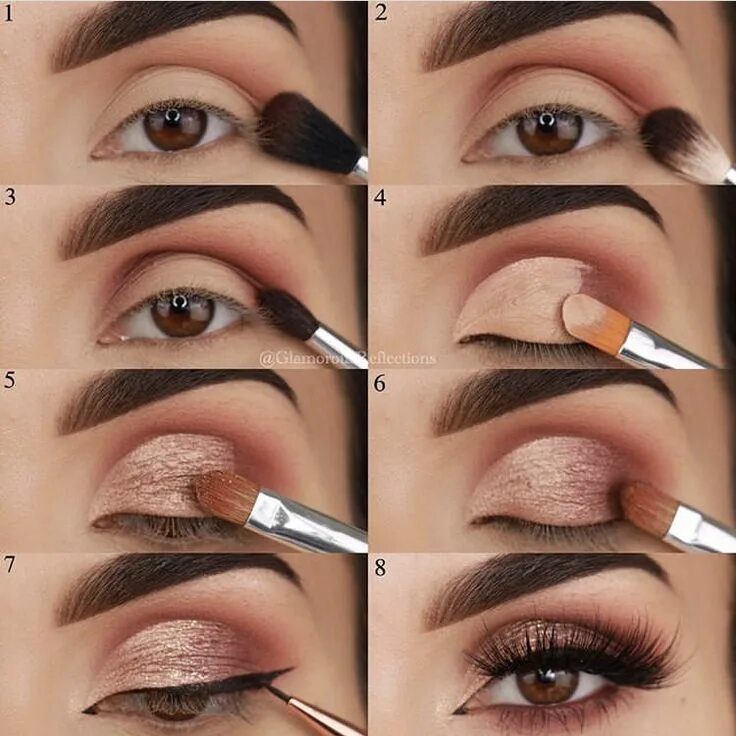 Поэтапный макияж фото Pin by Angelica on Trucco Eye makeup steps, Beginners eye makeup, Simple makeup 