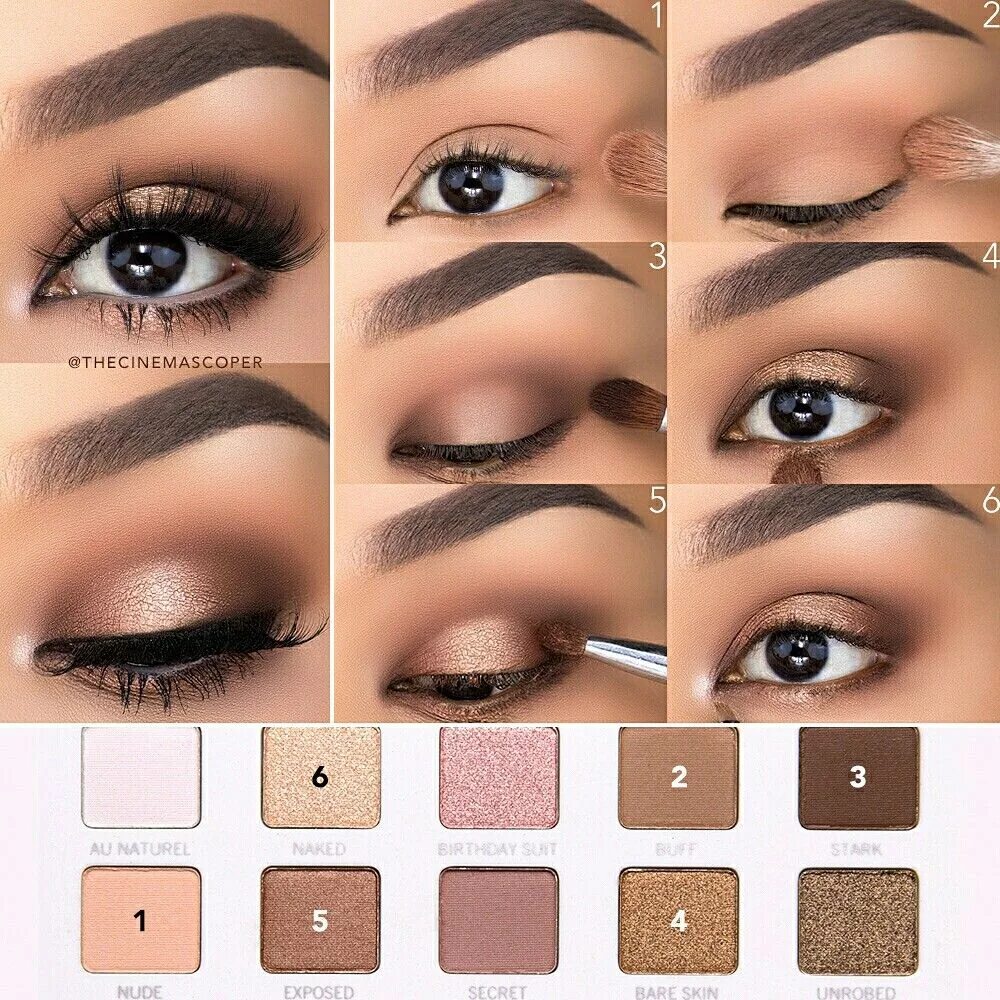 Поэтапный макияж глаз нюдовый ριитєяєѕт @IIIannaIII Smokey eye makeup tutorial, Eye makeup steps, Eye makeup t