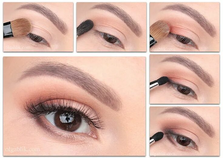 Поэтапный макияж глаз нюдовый Дневной макияж глаз пошагово Eye makeup, Makeup, Simple eyeshadow