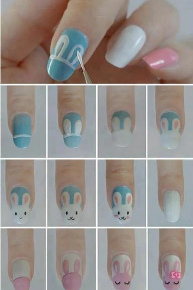 Поэтапный маникюр фото Pin de Corin Brown en Nail Designs Diseños de uñas de animales, Tutorial de uñas