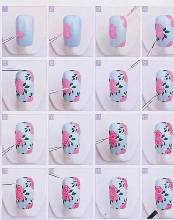 Поэтапный маникюр фото Nail art Tutorial http://bit.ly/R3sUPW #Nailart #perfectnailart #patternmatchpol