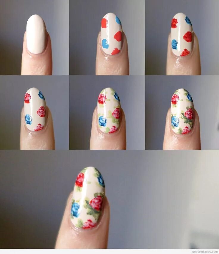 Поэтапный маникюр фото Paso a Paso uñas pintadas Nail Art, Decoración de uñas paso a paso - Part 3 Tus 