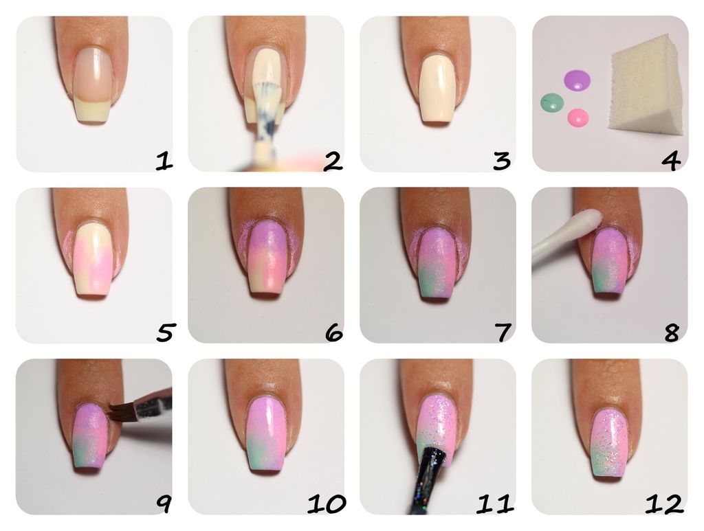 Поэтапный маникюр фото Image about pink in Tutorial by Abbey on We Heart It Top makeup products, Nail a