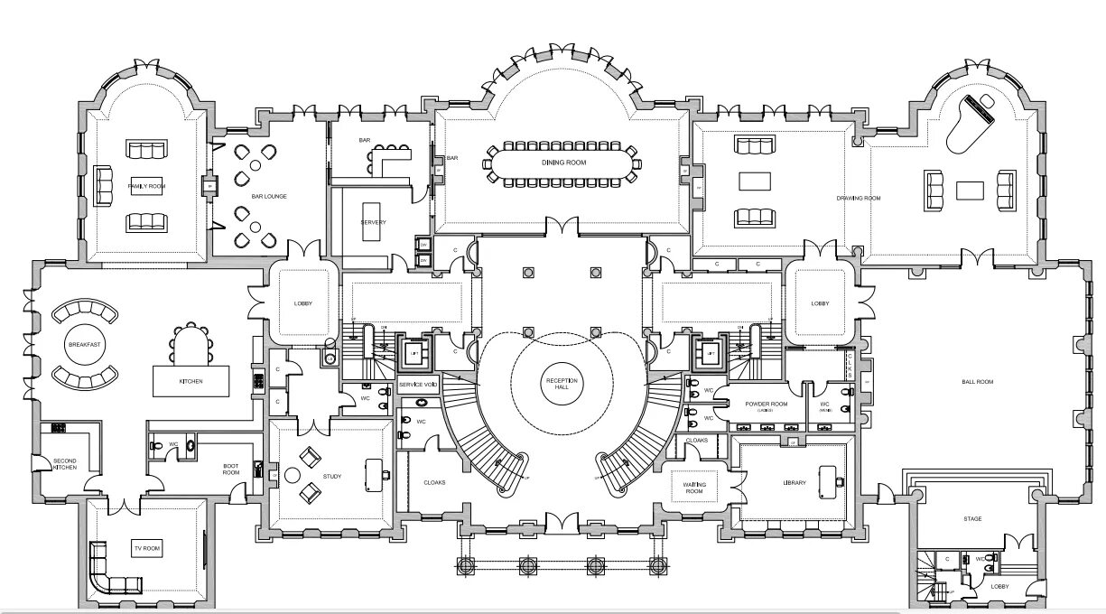 Поэтажная схема дома Mansion floor plan, Hotel floor plan, Mansion plans