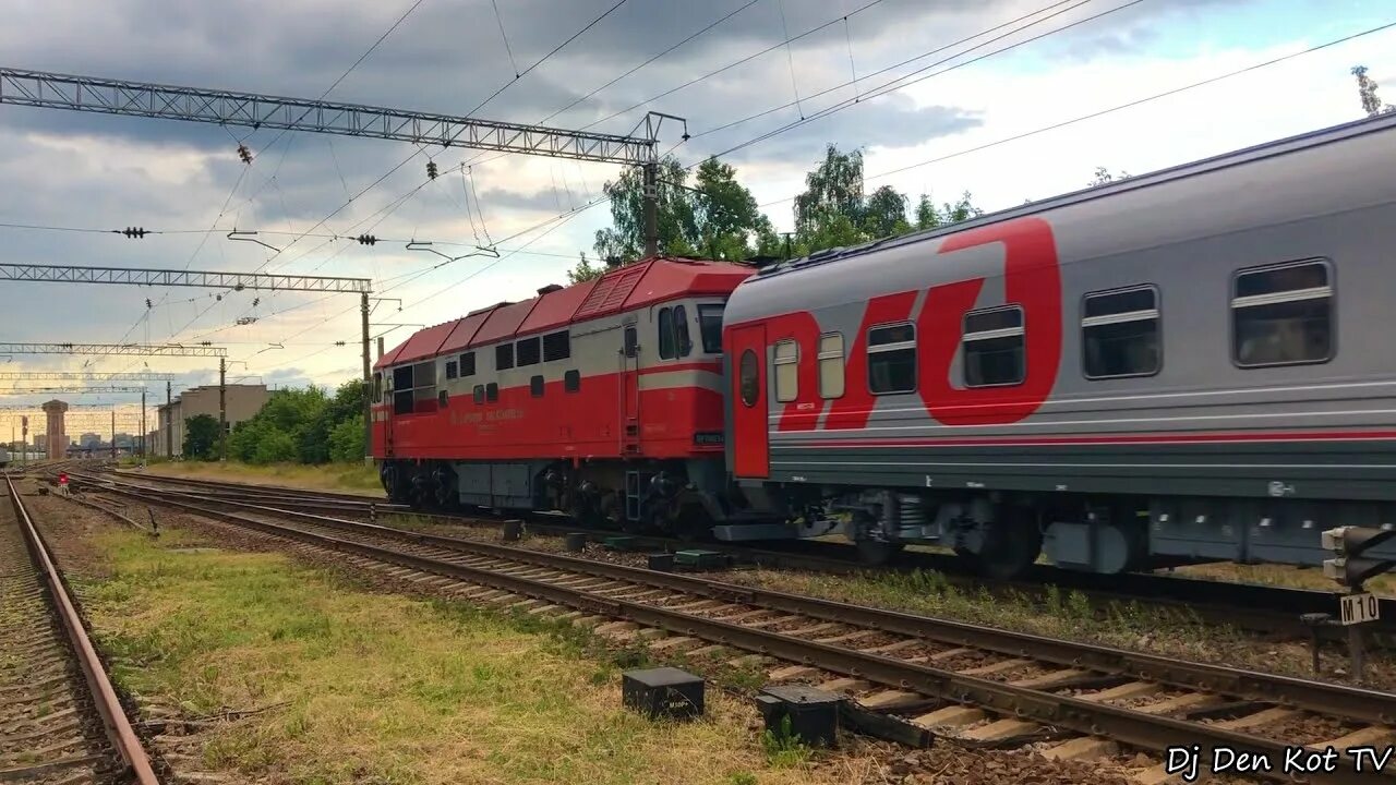 Поезд 235ж фото ТЭП70-0235 С поездом Калининград - Москва - Калининград в Вильнюсе - YouTube