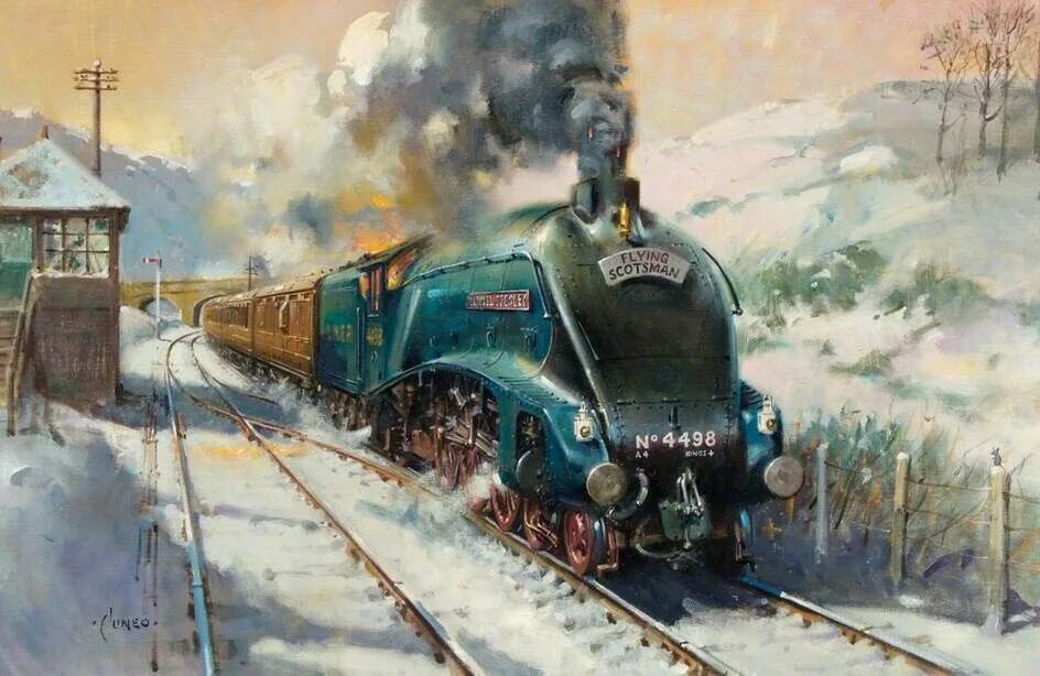 Поезд фото рисунок Pin by Paul Jacob Kolnes on "Terence T. Cuneo" painting's Steam trains photograp