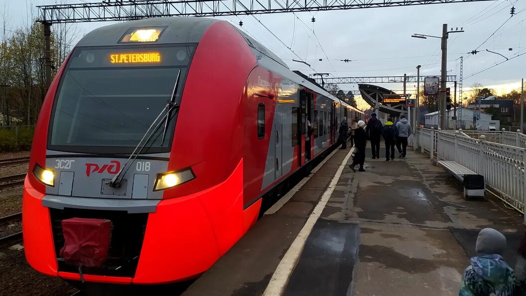 Поезд ласточка фото Изменения в расписании электричек в Санкт-Петербурге в декабре 2022: поезда буду