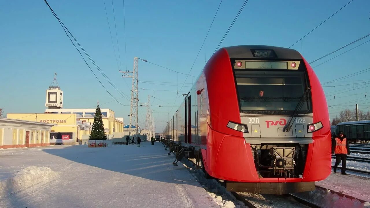 Поезд ласточка кострома фото В выходные дни костромская "Ласточка" будет ходить сдвоенным составом ТРК "Русь"