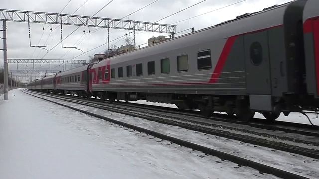 Поезд липецк москва фото Электровоз ЭП20-073 (ТЧЭ-6) со скорым поездом "Дневной экспресс" № 069Й Липецк -