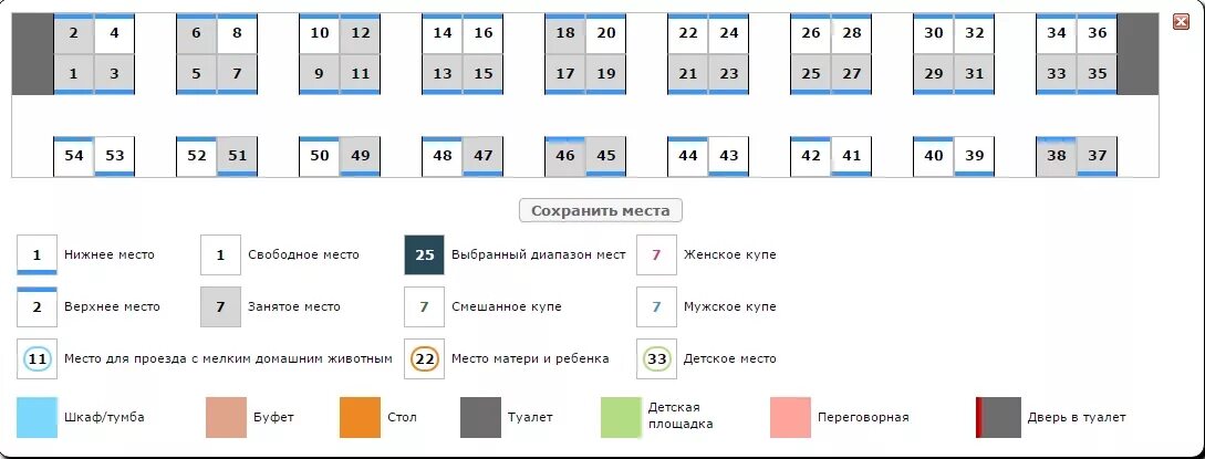 Поезд места в плацкартном вагоне расположение схема Уральские выбор места