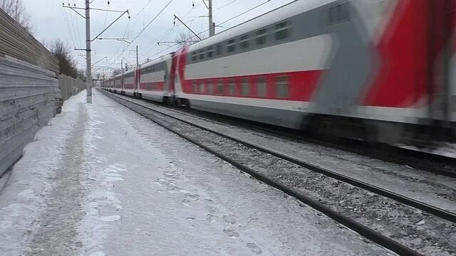 Поезд москва орск фото Электровоз ЧС7-097 (ТЧЭ-18) со скорым поездом "Двухэтажный состав" № 031Г Орск -