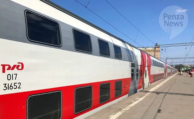 Поезд москва пенза фото Two-storey train "Sura" will start to run between Penza and Moscow on December 8