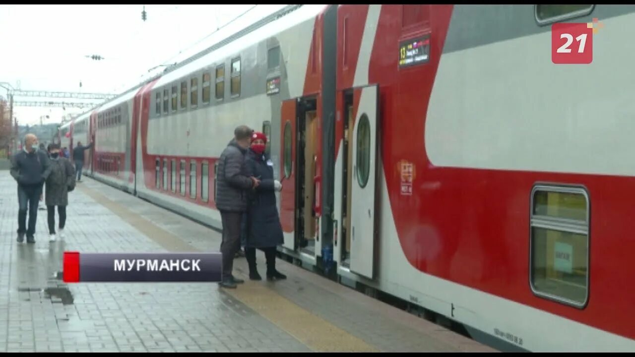 Поезд мурманск санкт петербург фото Поезд Мурманск - Санкт-Петербург стал двухэтажным - YouTube