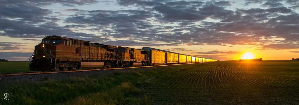 Поезд полки фото BNSF rollin' in Cass County Near Prosper, North Dakota. Flickr