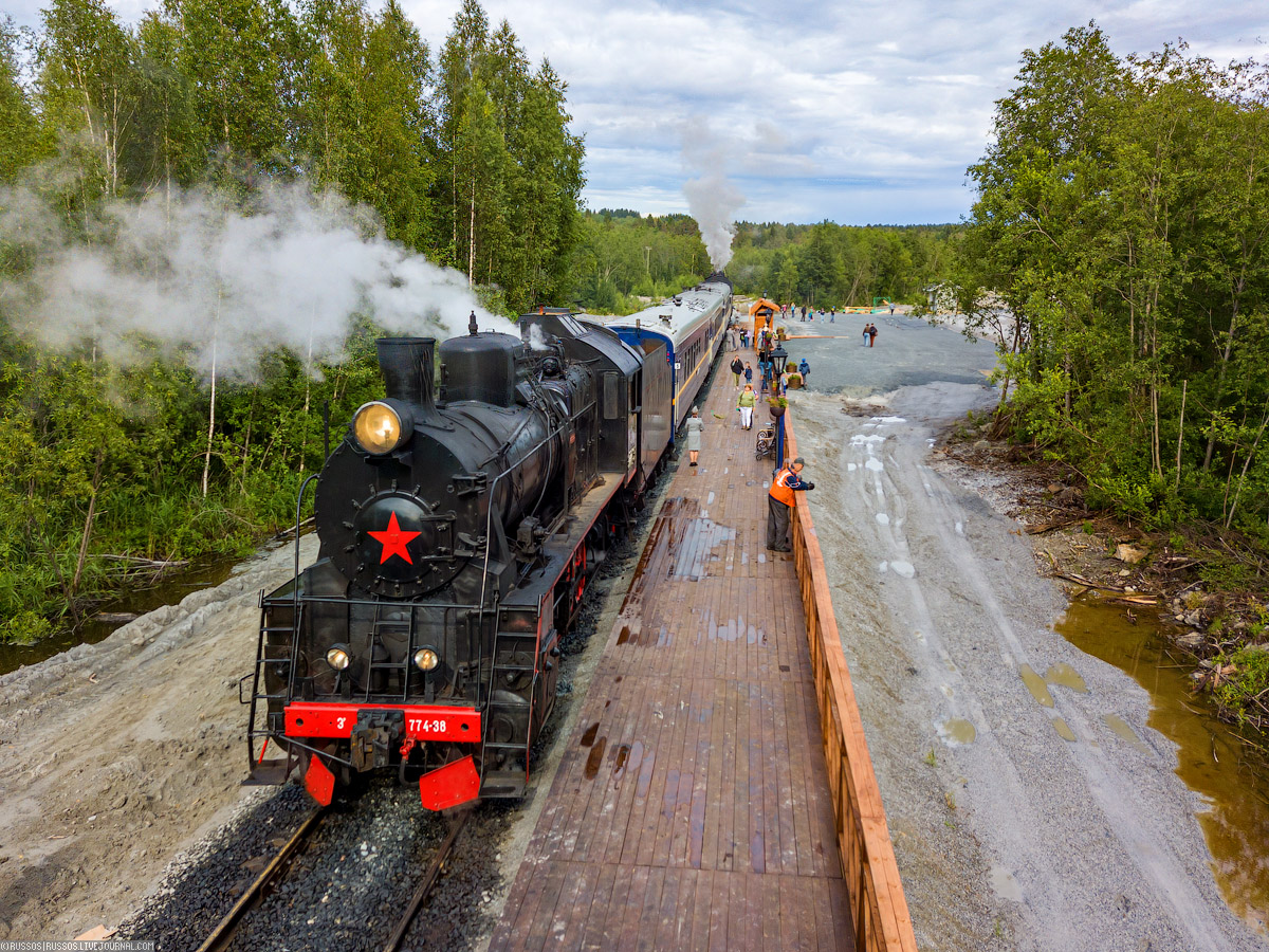 Поезд рускеала фото Рускеальский экспресс. 3 года паровозной сказки. ► TRAINS UNIVERSE ◄ Дзен