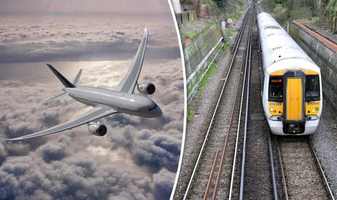 Поезд самолет фото How much could YOU save travelling in the UK by plane versus train? Travel News 