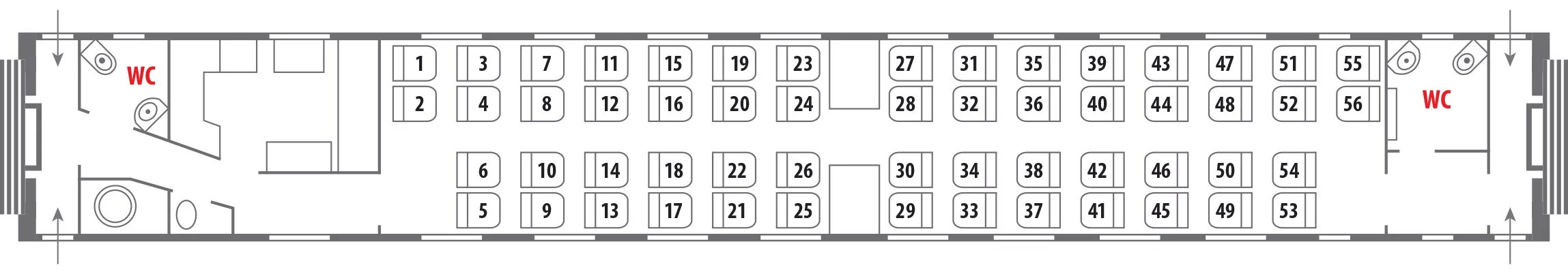 Поезд сидячий вагон расположение мест схема Поезд "Балтийский экспресс": схема вагонов и расположение мест