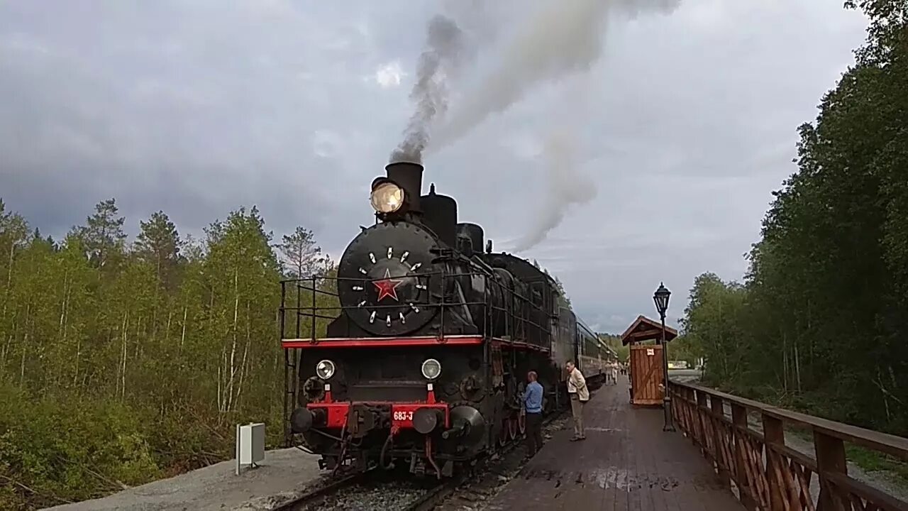 Поезд сортавала рускеала фото Ретро поезд Рускеальский Экспресс (Сортавала- Рускеала) - YouTube